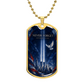 Never Forget 9/11 Stained Glass Dog Tag Necklace | Twin Towers, Dove & Lady Liberty Memorial Pendant | September 11th Tribute Gift