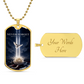 Never Forget 9/11 Dog Tag Necklace | Tribute in Light, Dove & White Rose Memorial Pendant | September 11th Remembrance Gift