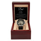 Professional lifestyle photo of dad's watch in business setting, perfect for any occasion