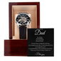 Side profile of watch showing case thickness and premium leather strap quality