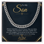 To My Son - Always Remember Cuban Chain from Dad