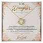 To My Daughter – Braver Than You Think – Love Knot Necklace