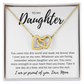 To My Daughter - Breast Cancer Awareness Necklace