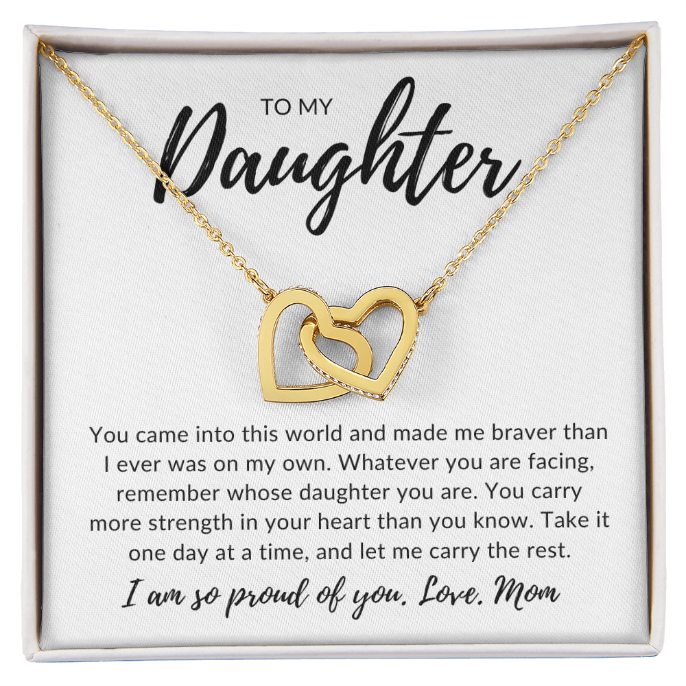 To My Daughter - Breast Cancer Awareness Necklace