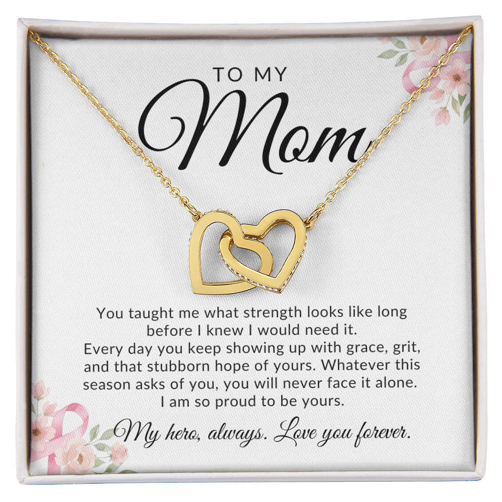 To My Mom - Breast Cancer Awareness Necklace