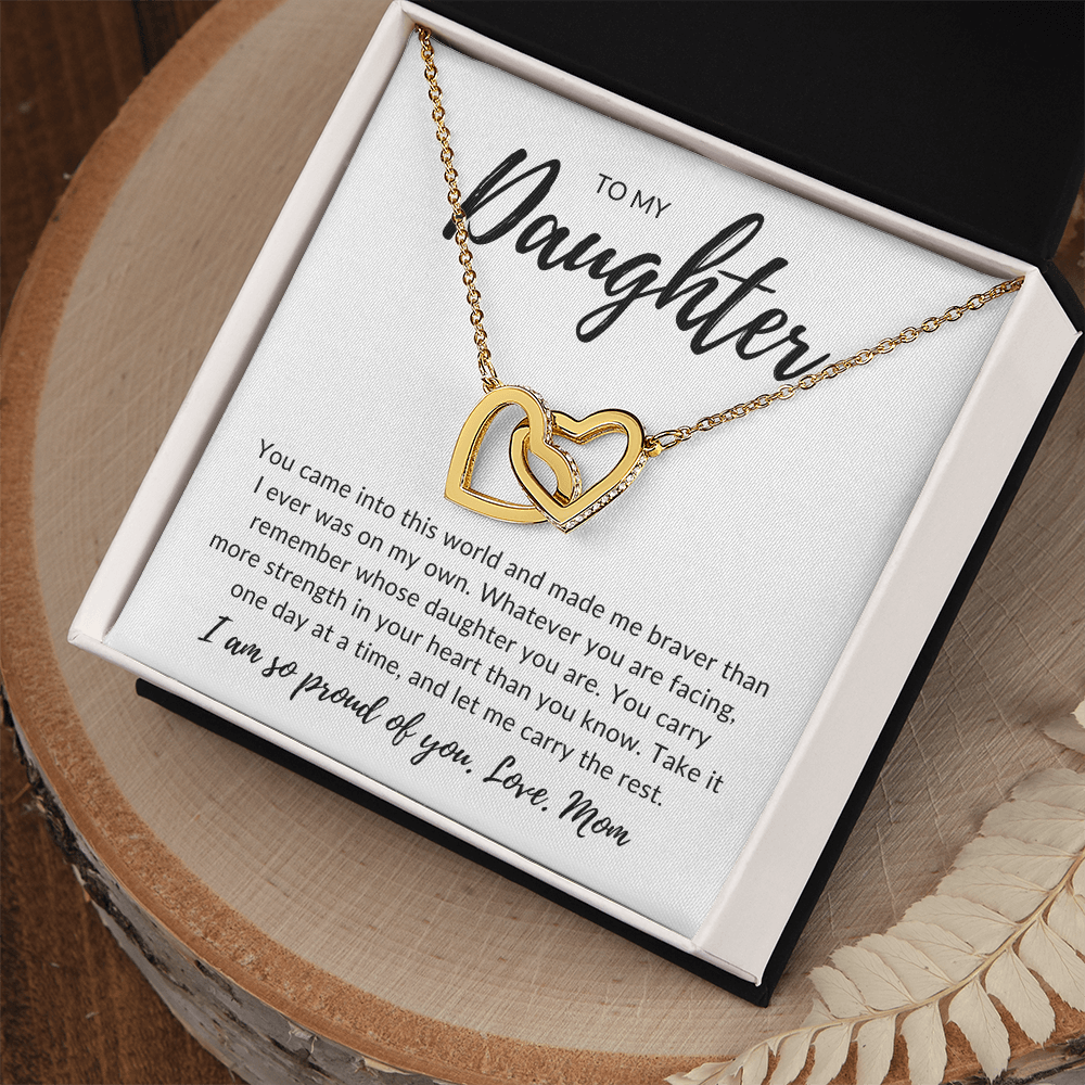 To My Daughter - Breast Cancer Awareness Necklace