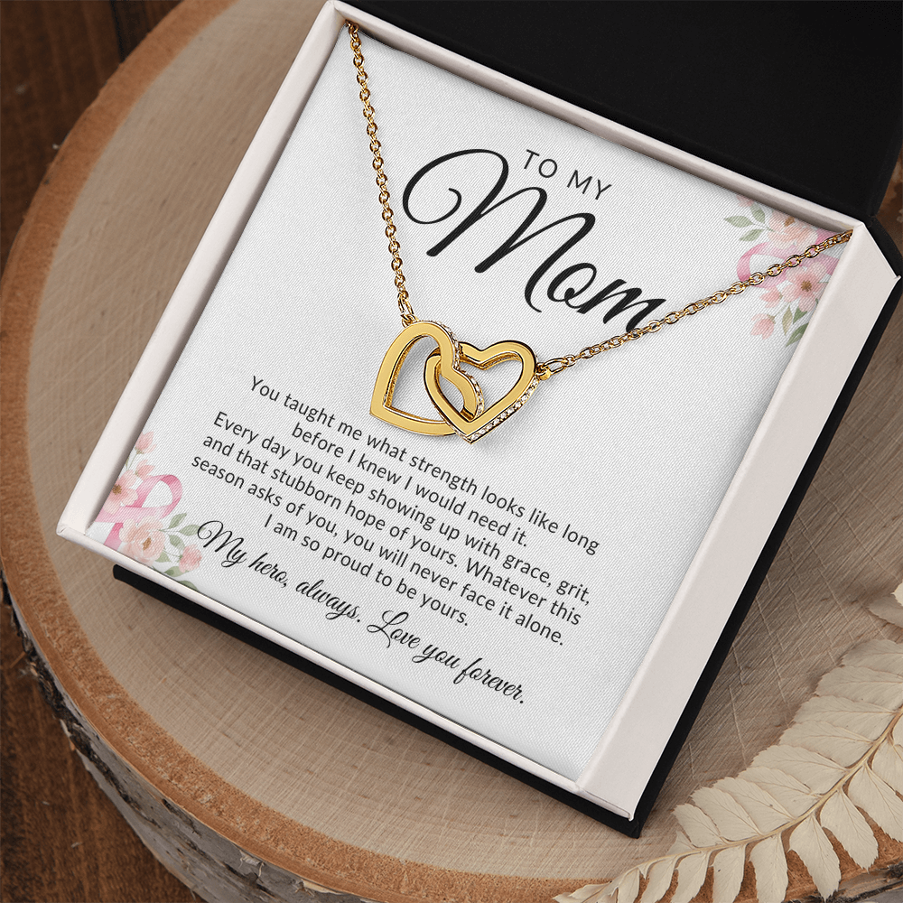 To My Mom - Breast Cancer Awareness Necklace