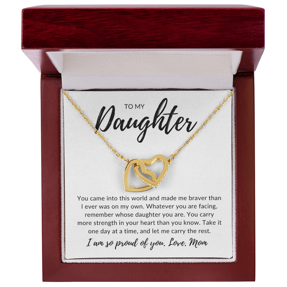 To My Daughter - Breast Cancer Awareness Necklace