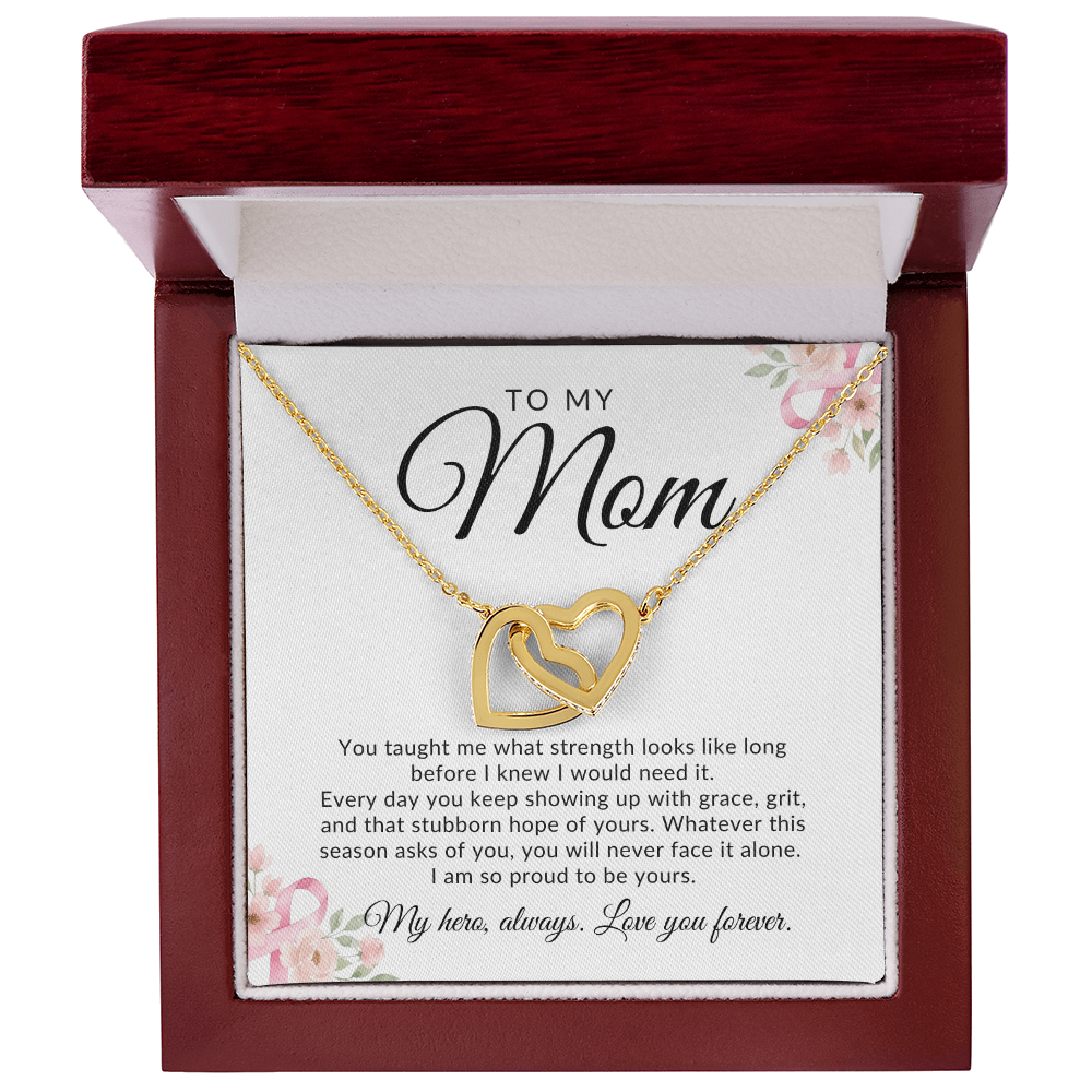To My Mom - Breast Cancer Awareness Necklace