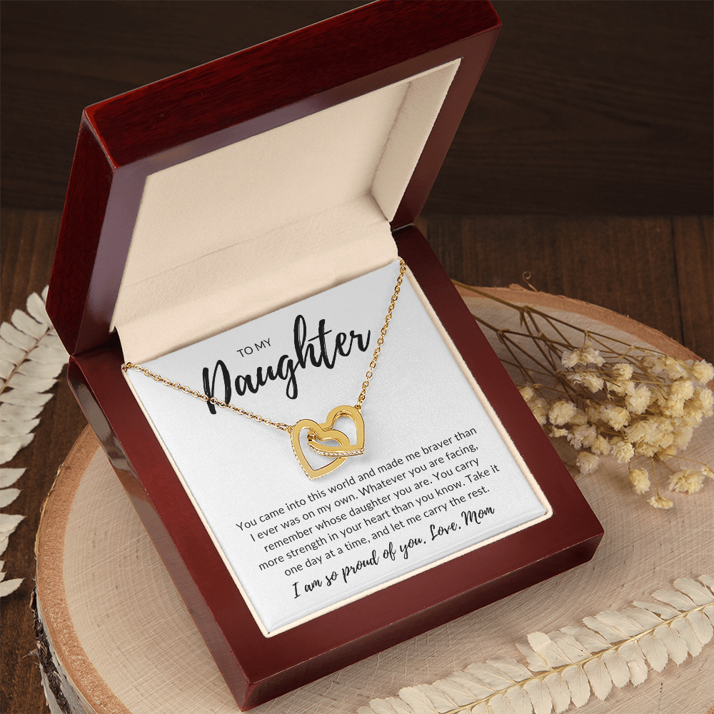 To My Daughter - Breast Cancer Awareness Necklace