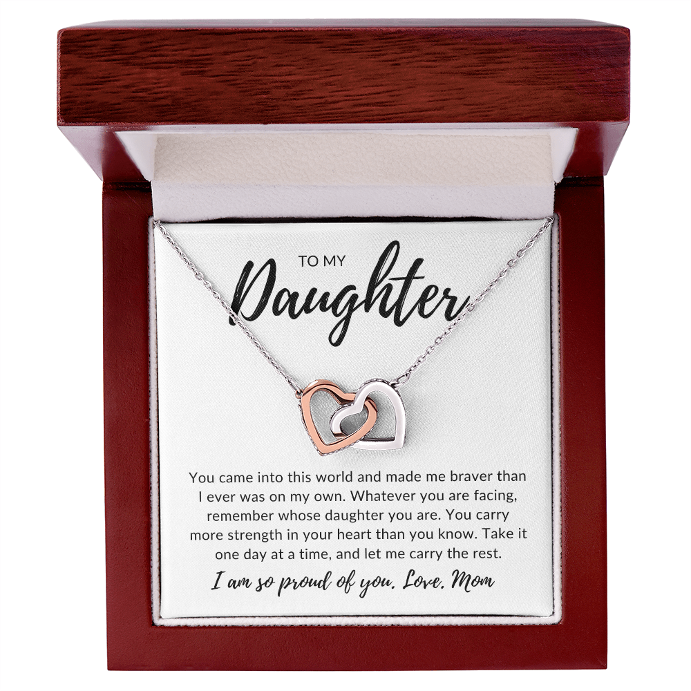 To My Daughter - Breast Cancer Awareness Necklace