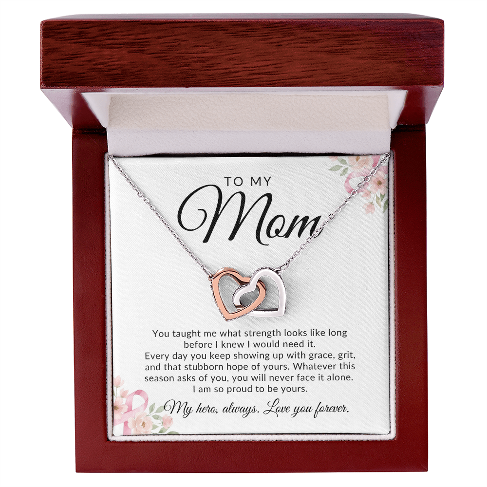 To My Mom - Breast Cancer Awareness Necklace