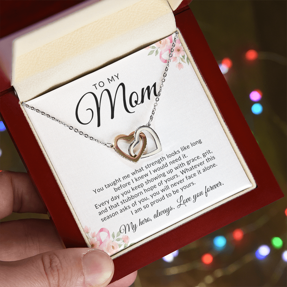 To My Mom - Breast Cancer Awareness Necklace