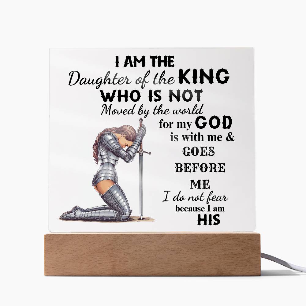 I am the Daughter of a King  Square Acrylic (Version 1)