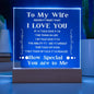 To My Wife Square Acrylic