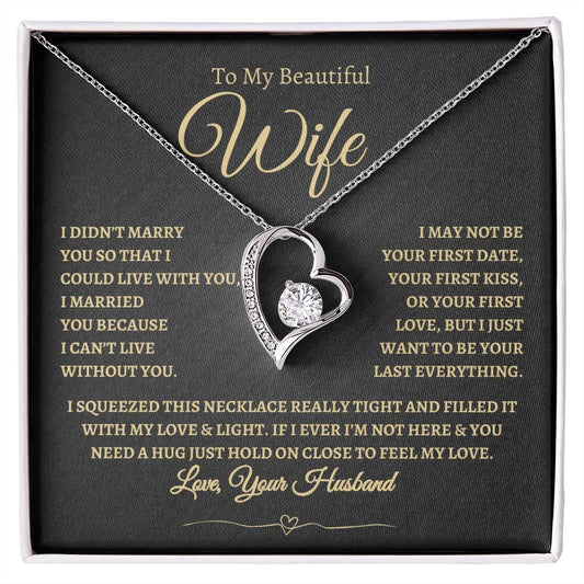 To My Beautiful Wife | Forever Love Necklace