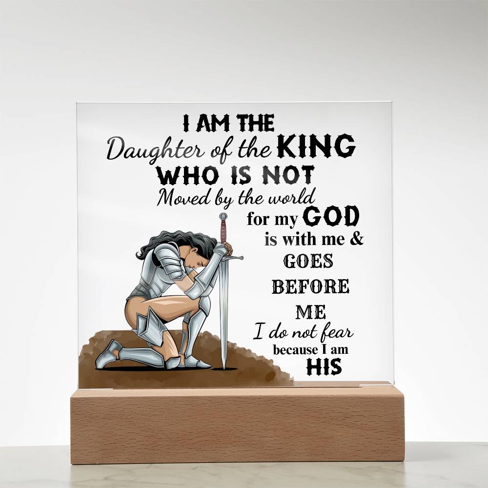 I am the Daughter of a King  Square Acrylic (Version 2)