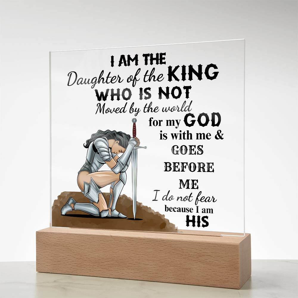 I am the Daughter of a King  Square Acrylic (Version 2)