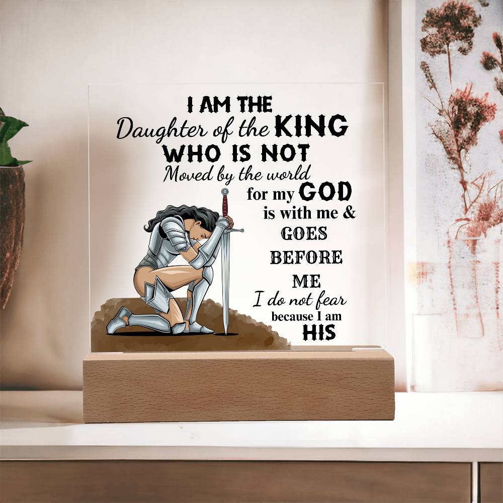 I am the Daughter of a King  Square Acrylic (Version 2)