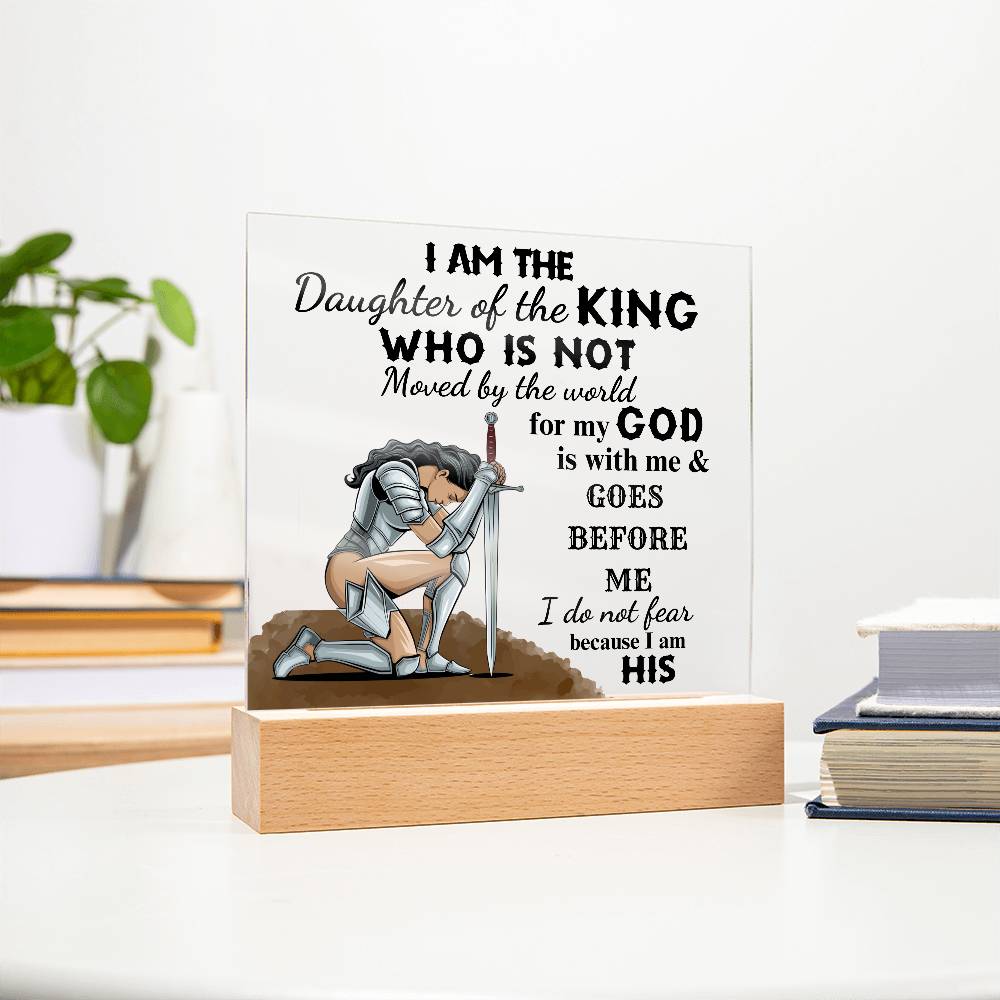 I am the Daughter of a King  Square Acrylic (Version 2)