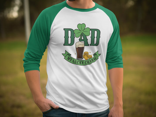 Dad My Lucky Charm Shamrock Beer Gold Coins St Patrick product type