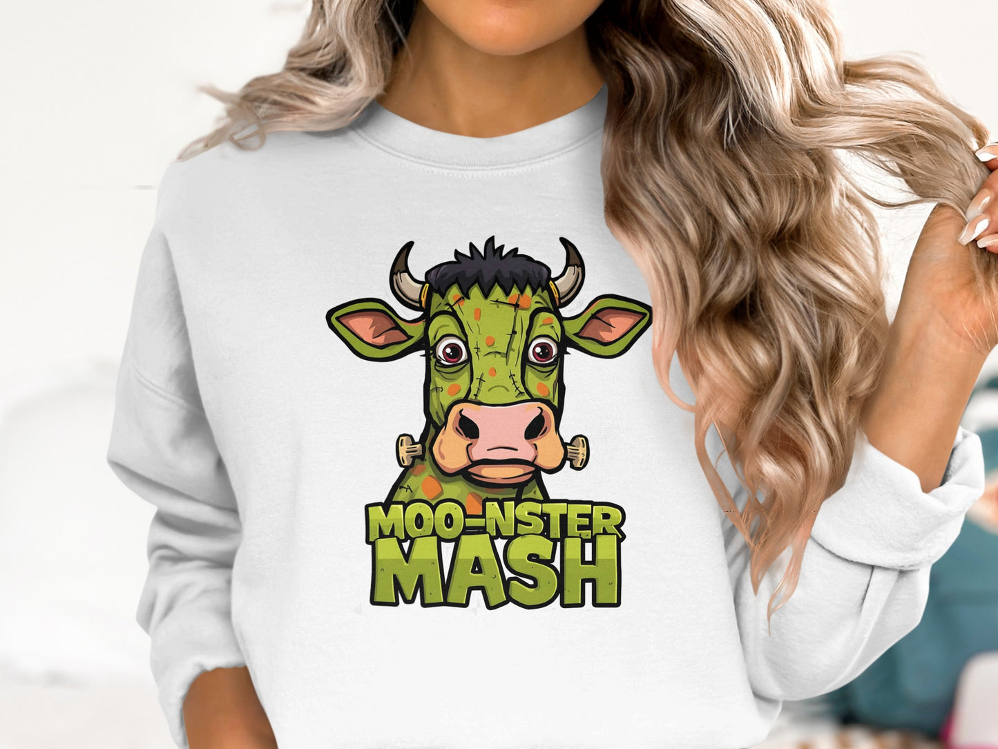MOO-nster Mash Graphic Sweatshirt Perfect Seasonal Product
