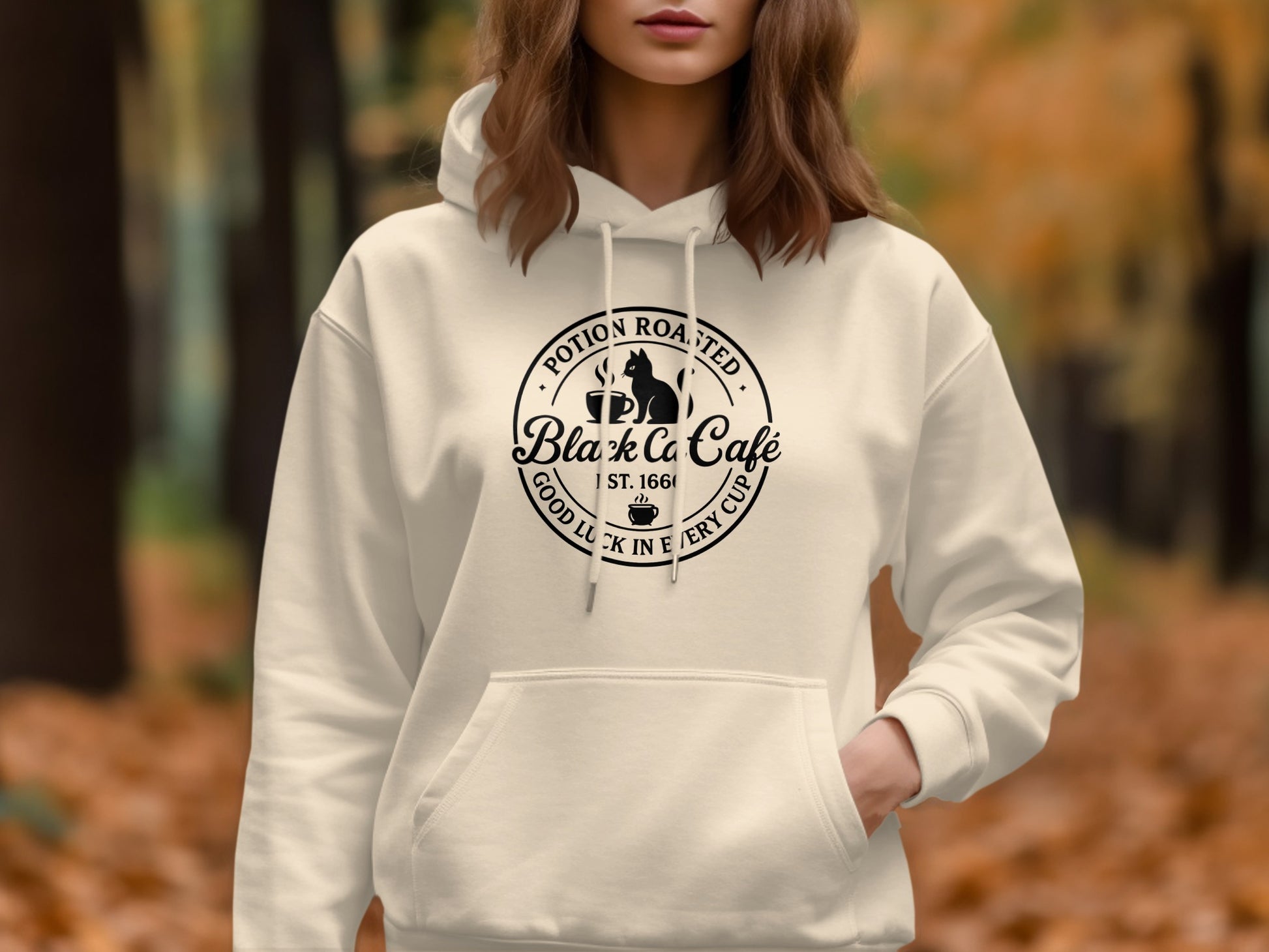 Potion Roasted Black Cat Café Hoodie product type
