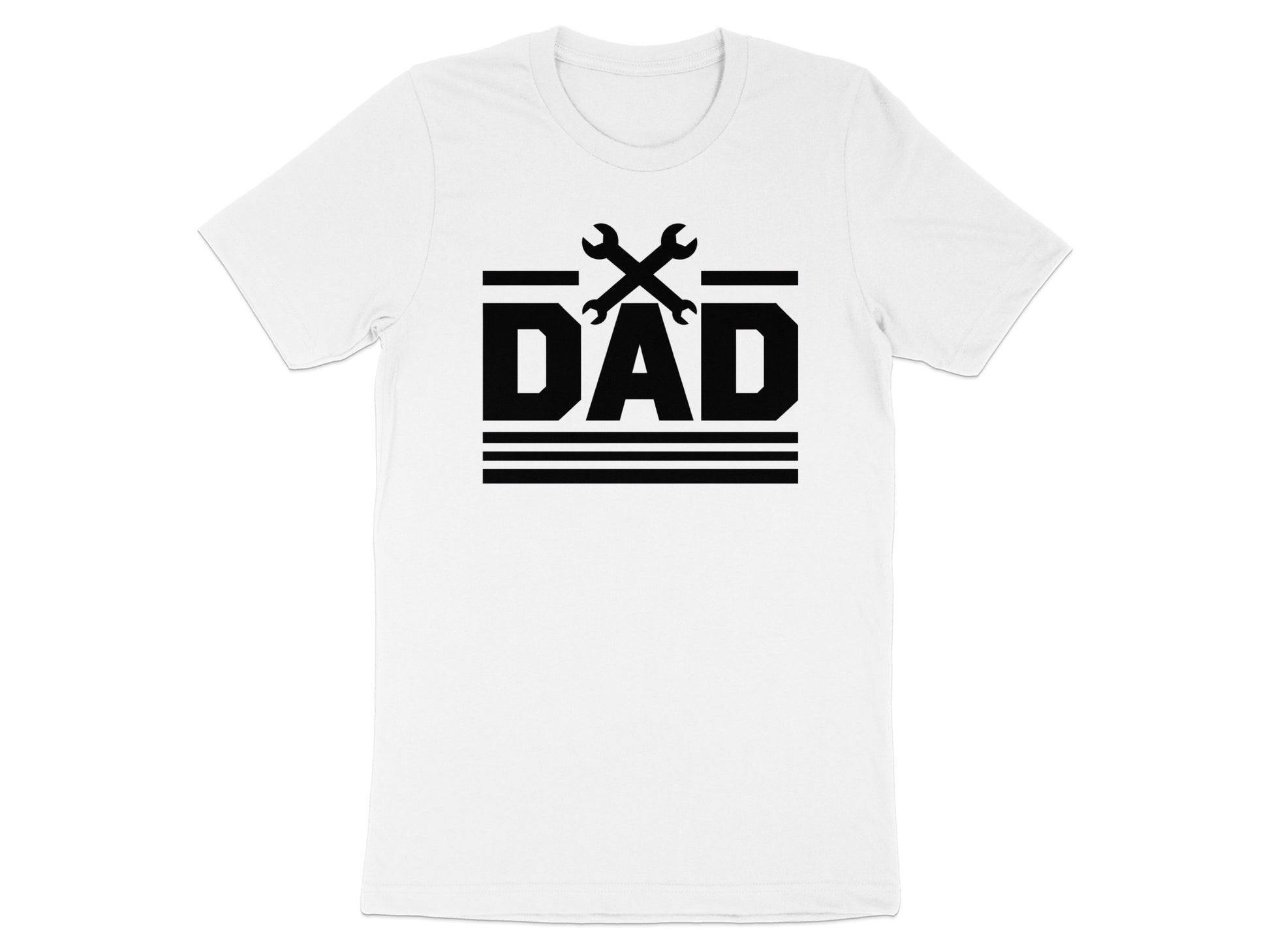 Black "DAD" text with crossed wrenches above.
