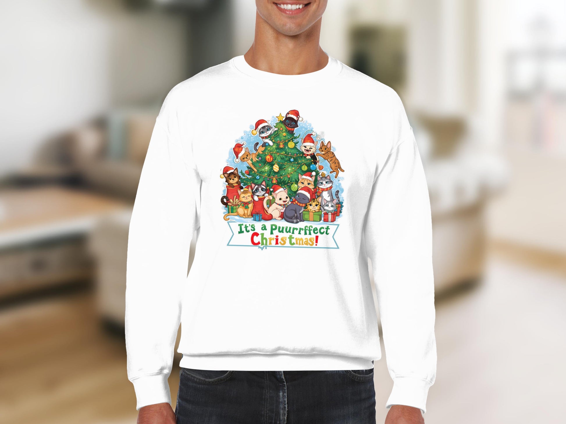 It's a Puurrrfect Christmas Festive Sweatshirt