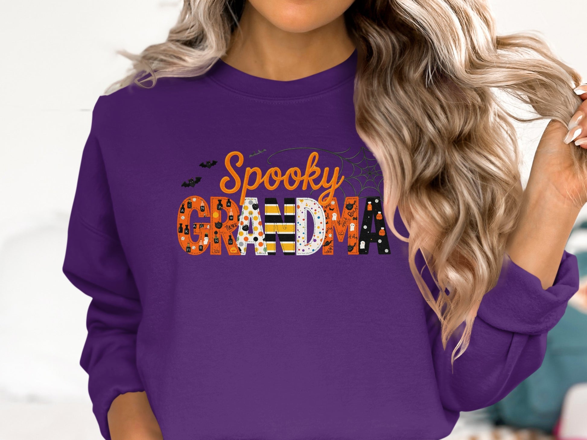 Spooky Grandma Sweatshirt Halloween Themed Product