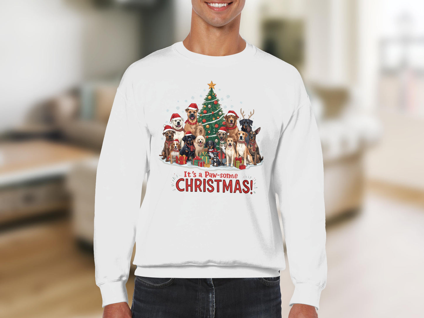 Paw-some Christmas Dog Sweater Festive Holiday Apparel