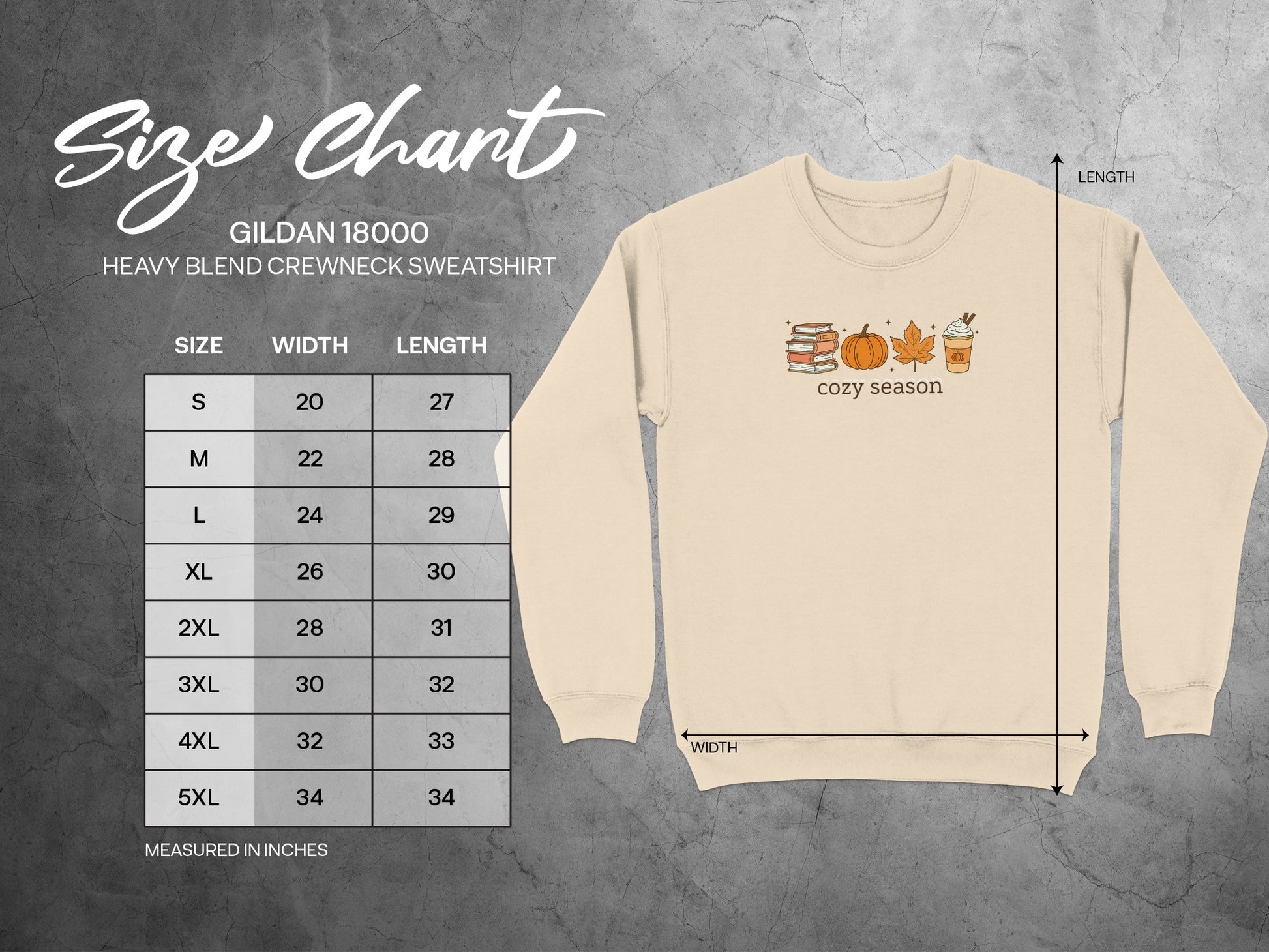 Cozy Season Sweater with Seasonal Icons product type