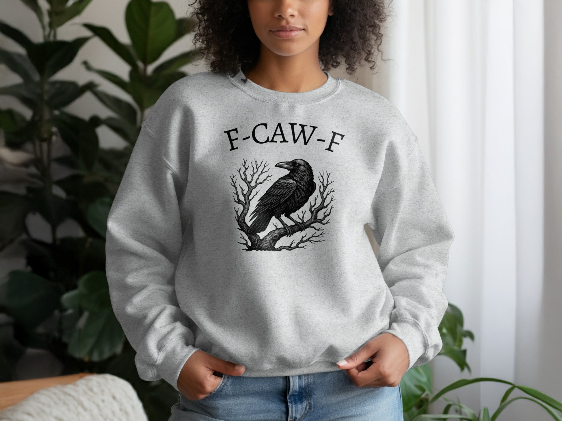 F-CAW-F Black Raven Graphic Sweatshirt product
