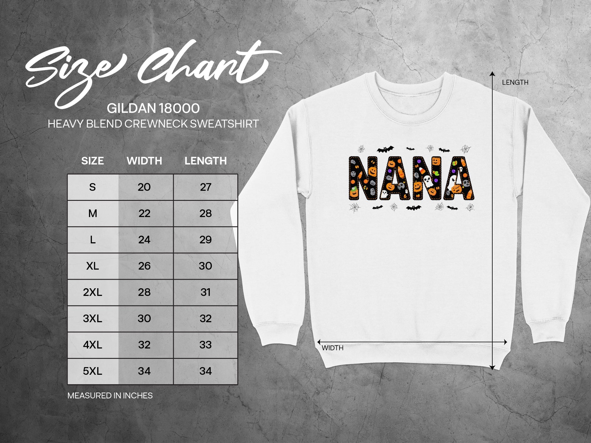 Halloween Nana Print Heavy Blend Crewneck Sweatshirt product