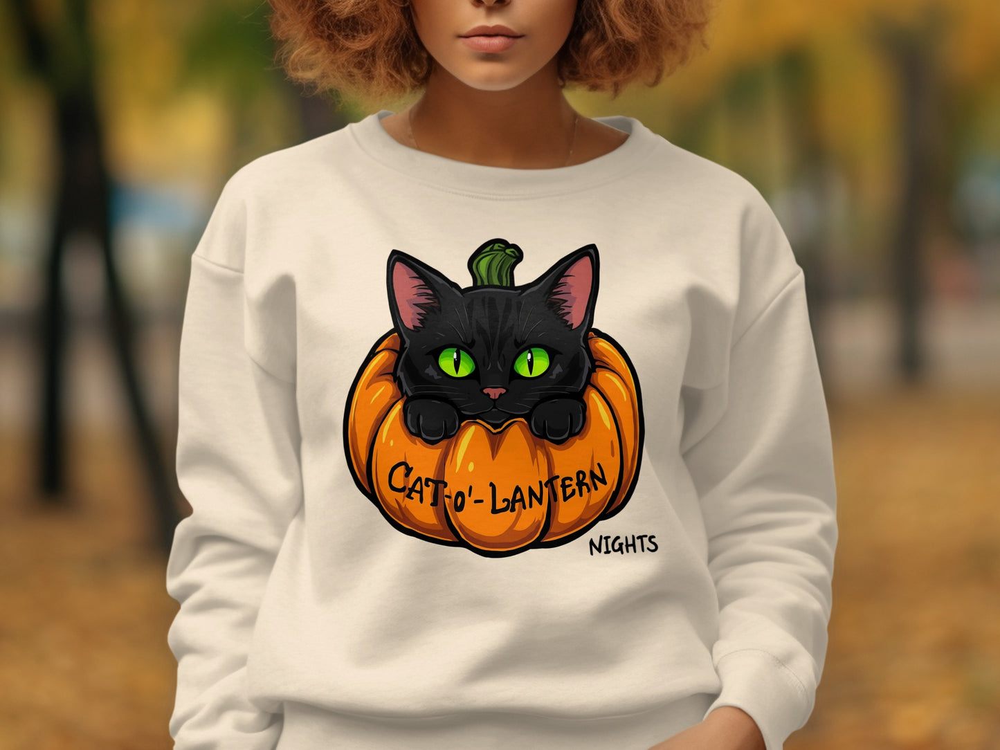 Cat-o-Lantern Nights Graphic Sweatshirt product