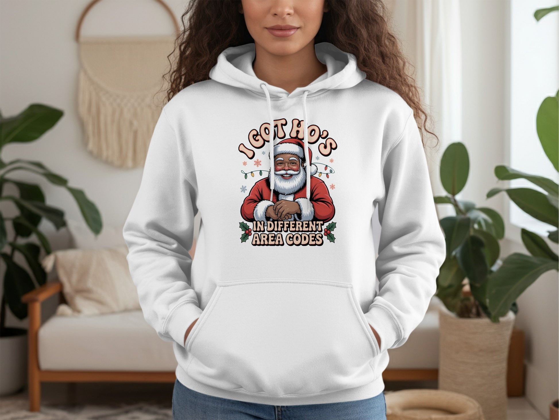 I Got Ho's In Different Area Codes Santa Hoodie