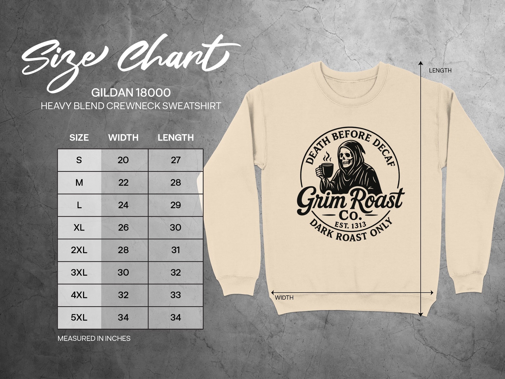 Death Before Decaf Grim Roast Only sweatshirt product