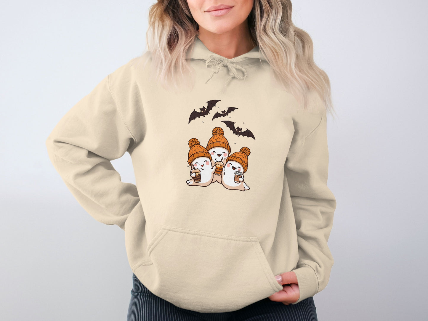 Cozy Ghosts in Winter Hats Festive Hoodie product