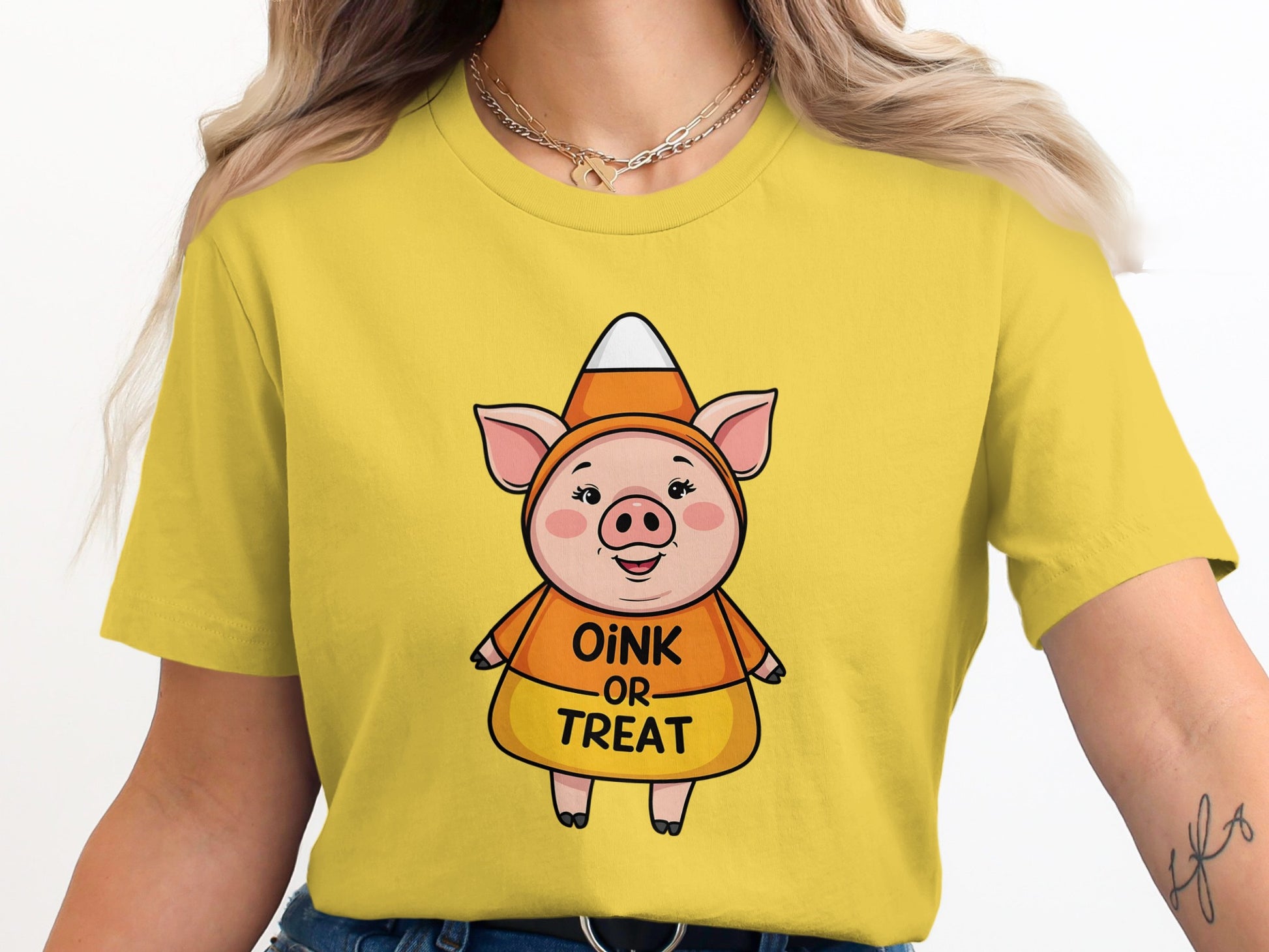 Oink or Treat Pig Wearing Candy Outfit T-Shirt product type