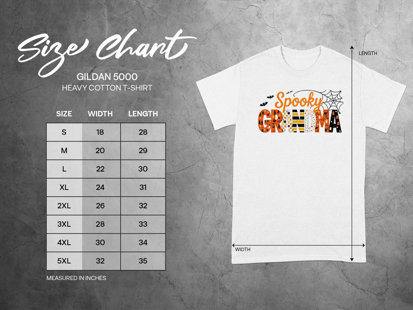 Spooky Grandma Gildan 5000 Heavy Cotton T-shirt product