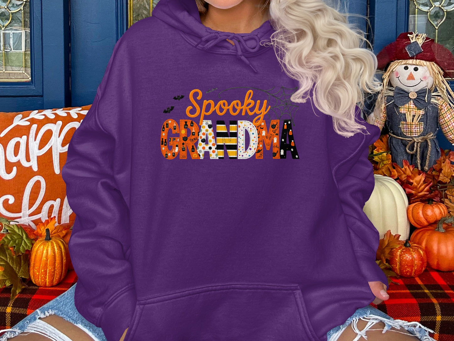 Spooky Grandma Purple Halloween Themed Hoodie product