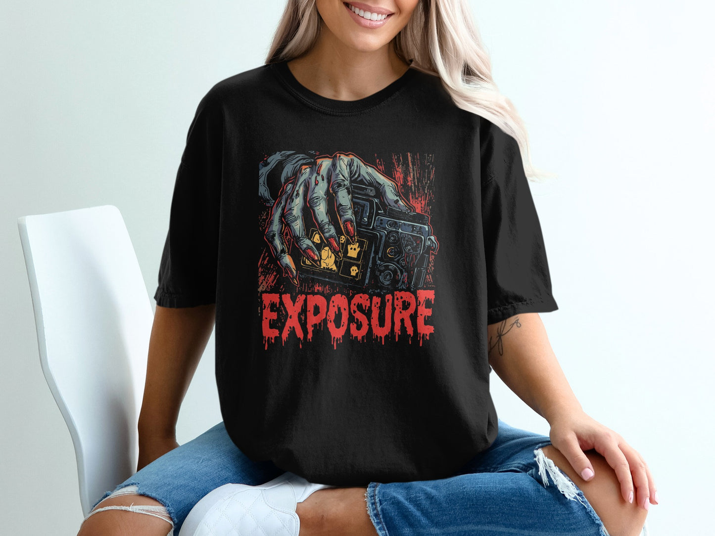 Exposure Horror Style Graphic Relaxed-Fit T-shirt product