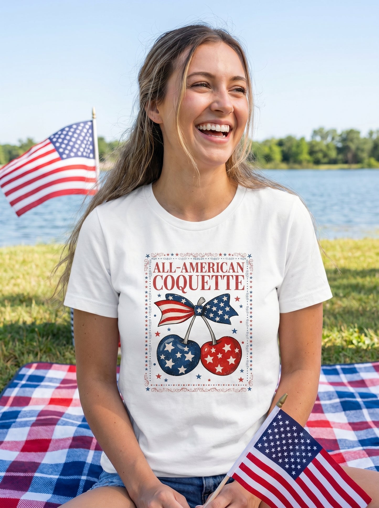 All-American Coquette Graphic T-Shirt