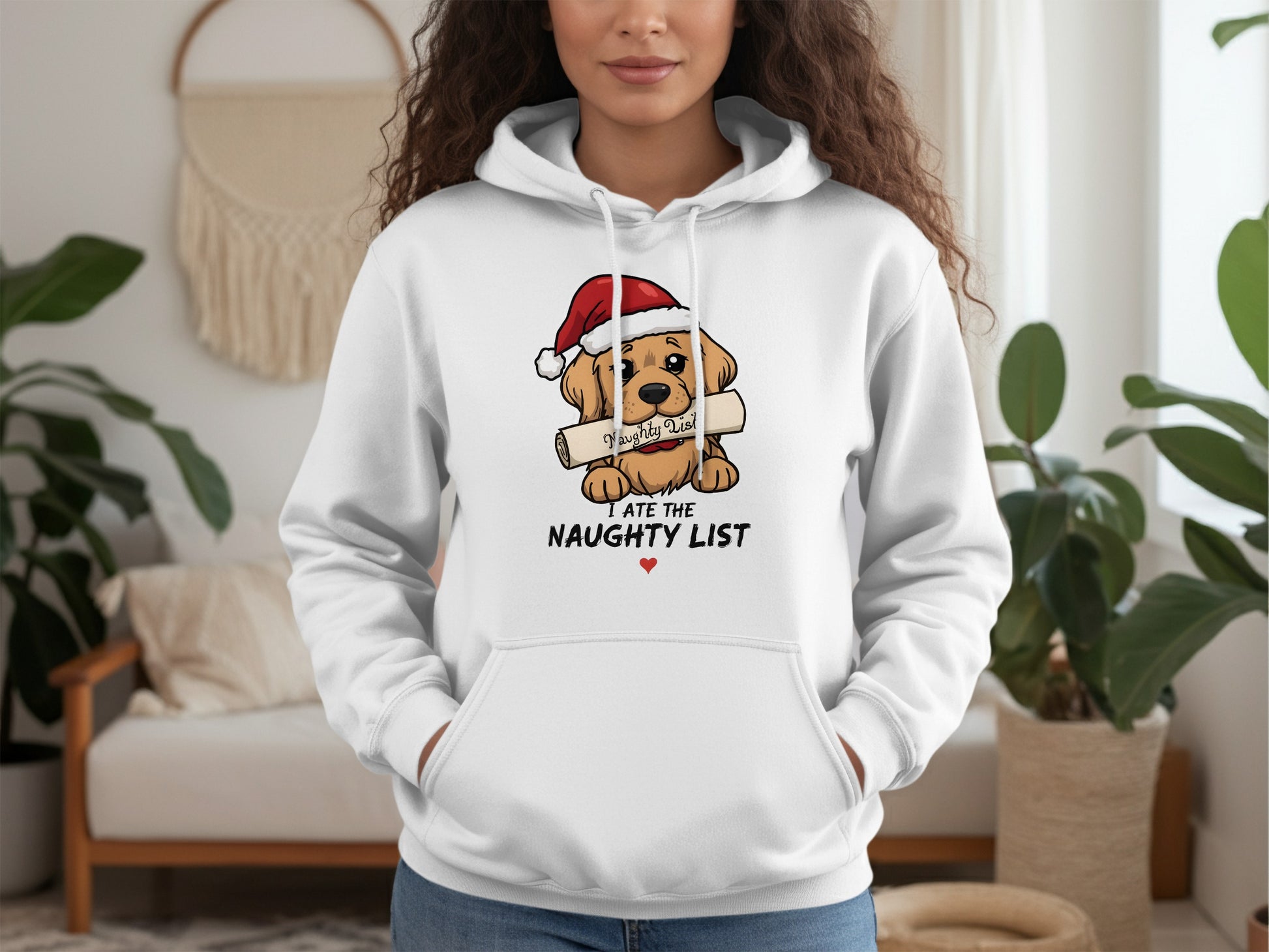 I Ate The Naughty List Puppy Hoodie Christmas Sweater