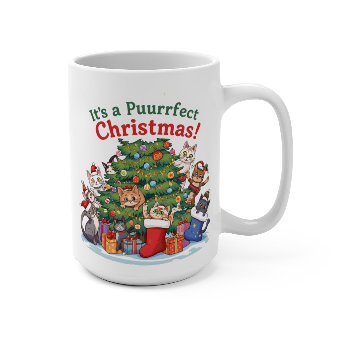 Christmas Cat Mug It's a Purrrfect Christmas Gift