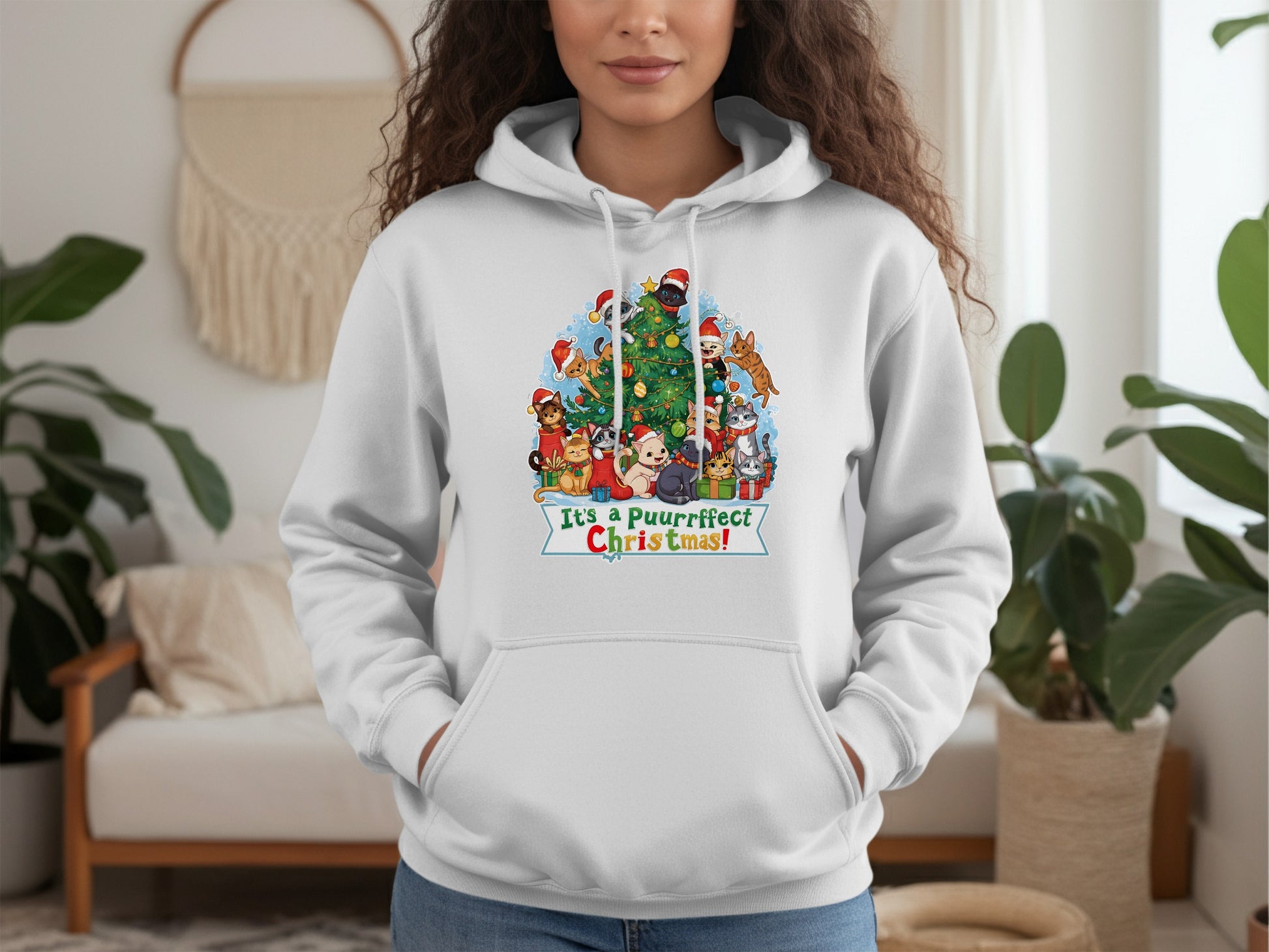 It's a Puurrrfect Christmas Hooded Sweater