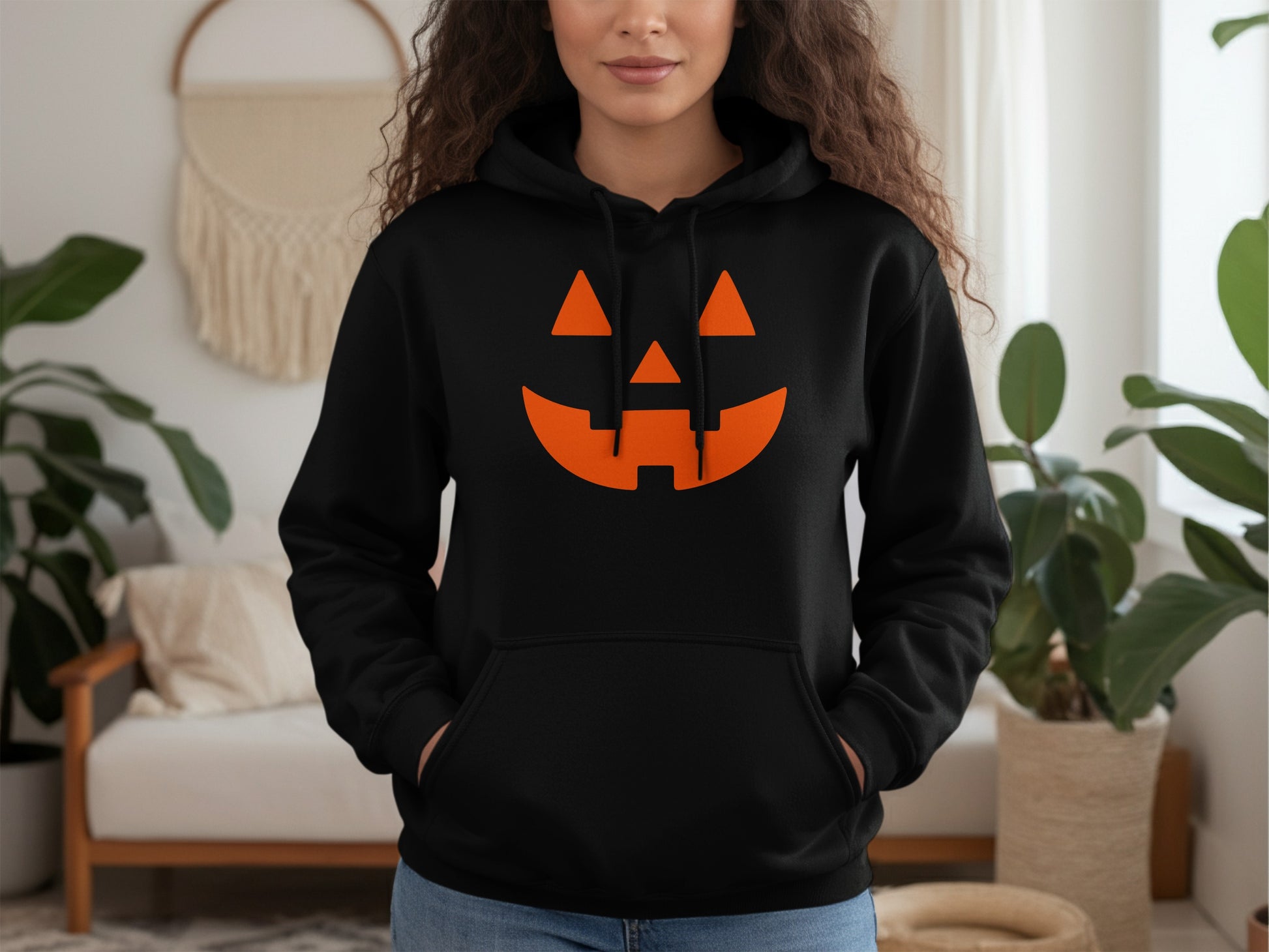 Jack-O'-Lantern Face Hoodie Halloween Themed product