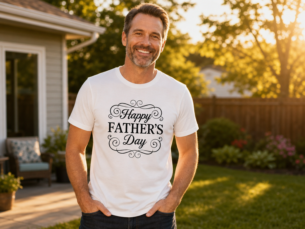 Happy Father's Day Script T-Shirt | Classic Dad Gift Tee