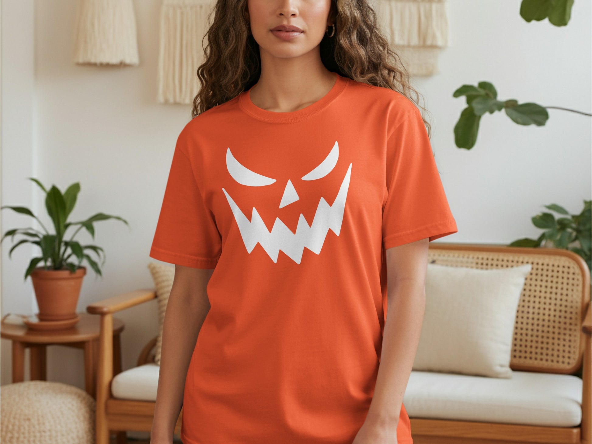 Halloween Pumpkin Face Design T-Shirt product type