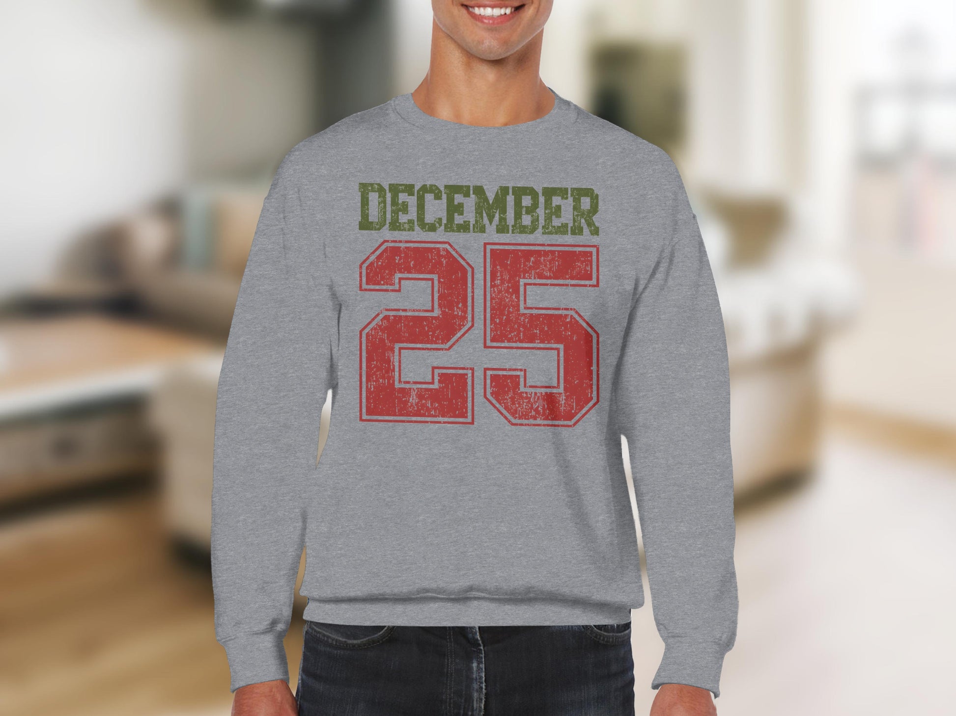 December 25 Retro Style Christmas Sweatshirt